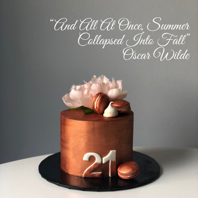 custom copper color birthday cake