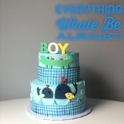 custom boy baby shower cake