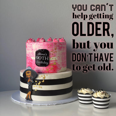 custom 90 years old birthday cake