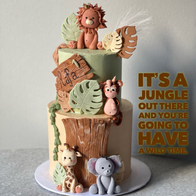 Custom jungle theme cake